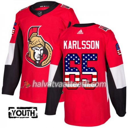 Lasten NHL Ottawa Senators Pelipaita Erik Karlsson 65 Adidas 2017-2018 Punainen USA Flag Fashion Authentic Lasten NHL Ottawa Senators Pelipaita Erik Karlsson 65 Adidas 2017-2018 Punainen USA Flag Fashion Authentic